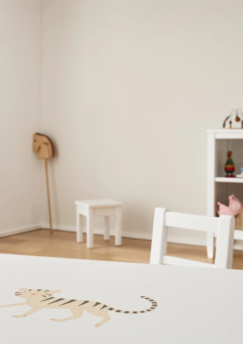 Kinderhocker weiß