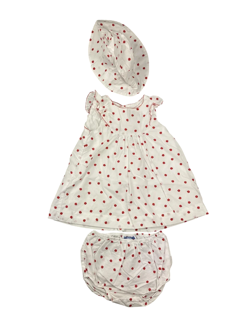Jacadi Kleid + Short + Mütze 68 | 06m