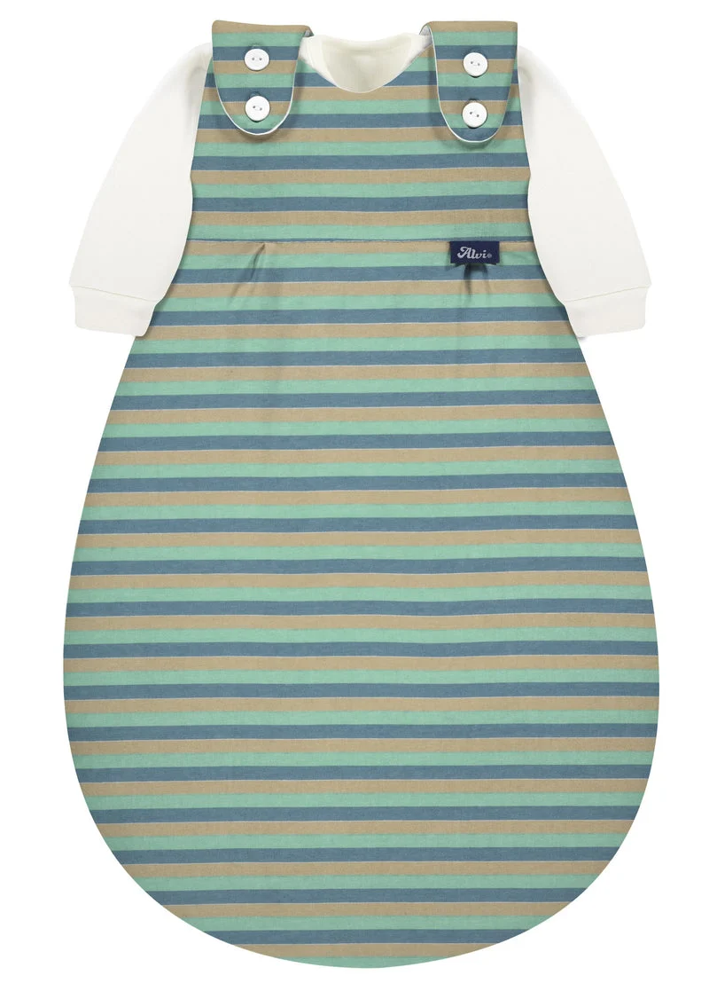 Alvi Baby-Mäxchen 3-teilig – Ganzjahresschlafsack „Cornstripe“ (2.5 TOG) | Größe 80/86 | Last Season