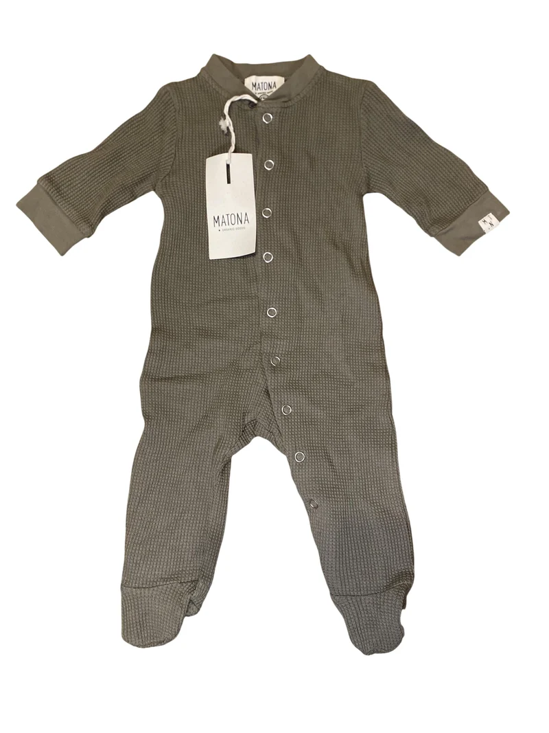 Matona Schlafanzug Lotte Footed Pyjama Kahki 62/68