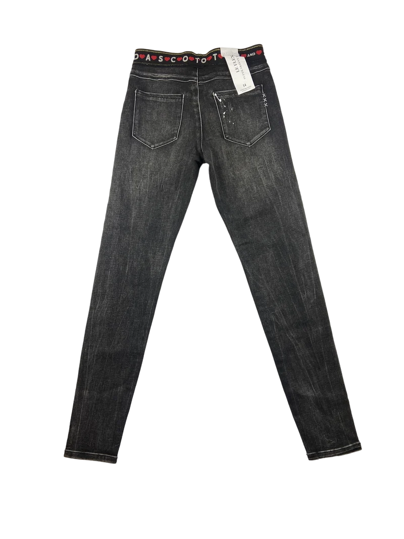 SCOTCH & SODA Jegging Le Flex / Super Skinny mit Glitzer Bund 164 | 14yrs