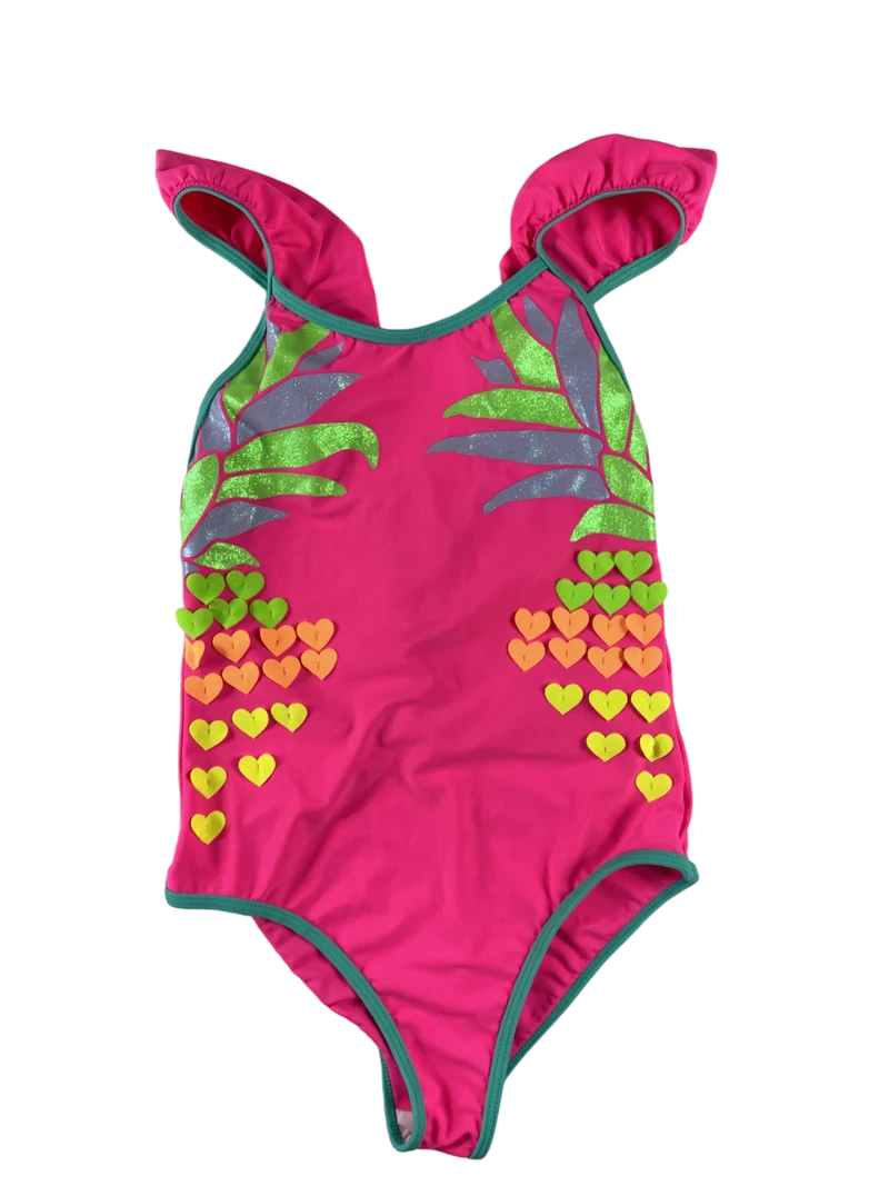 Neon Badeanzug mit glitzerndem Aufdruck Billieblush 152 | 12yrs