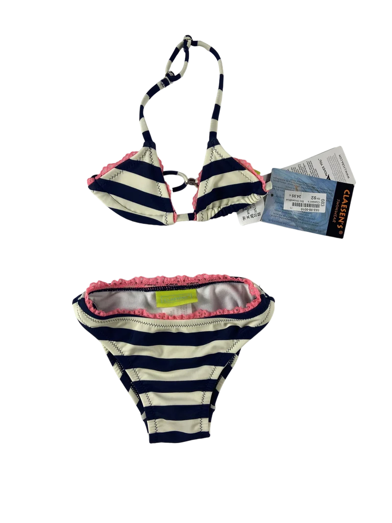 Bikini Gestreift mit pinker Spitze Claesens 92 | 2yrs