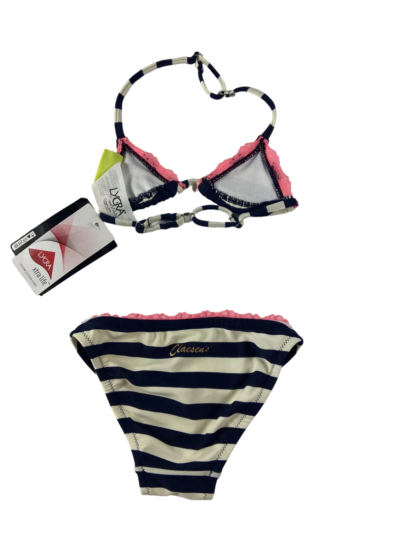 Bikini Gestreift mit pinker Spitze Claesens 92 | 2yrs