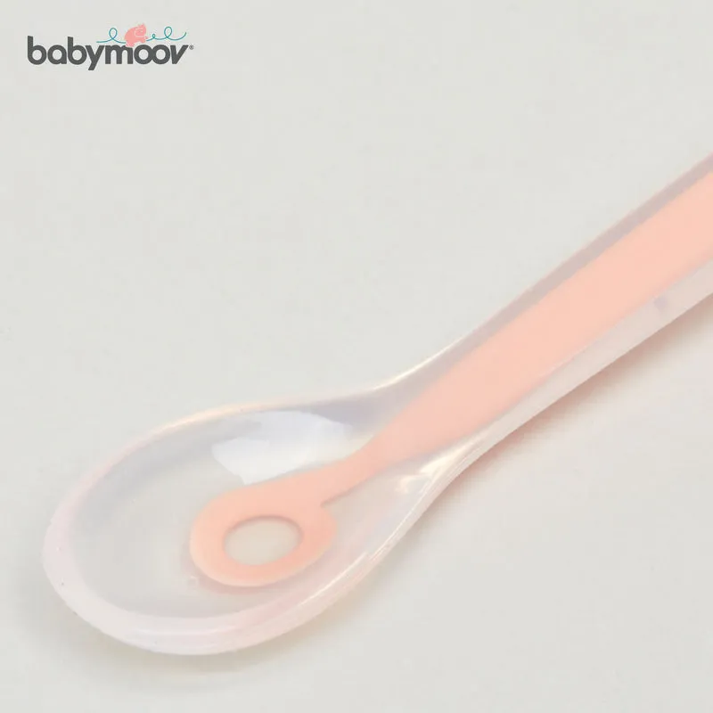 Babymoov 1st Age Silicone Baby Spoon - Peach