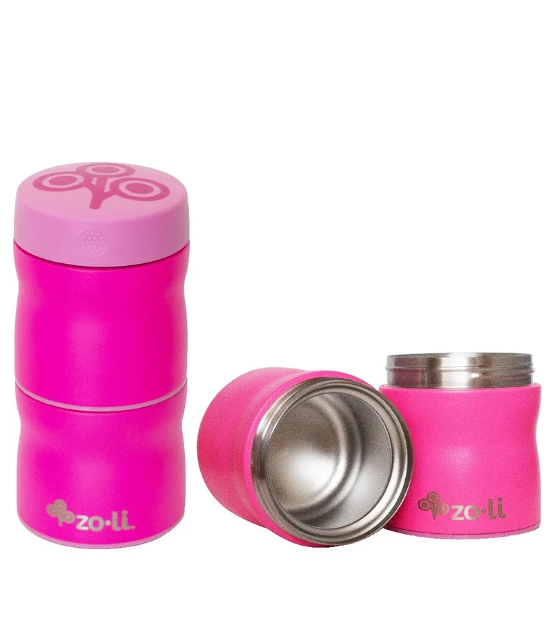 ZoLi POW THIS & THAT Pink Modular Vacuum Insulated Stackable Food Containers