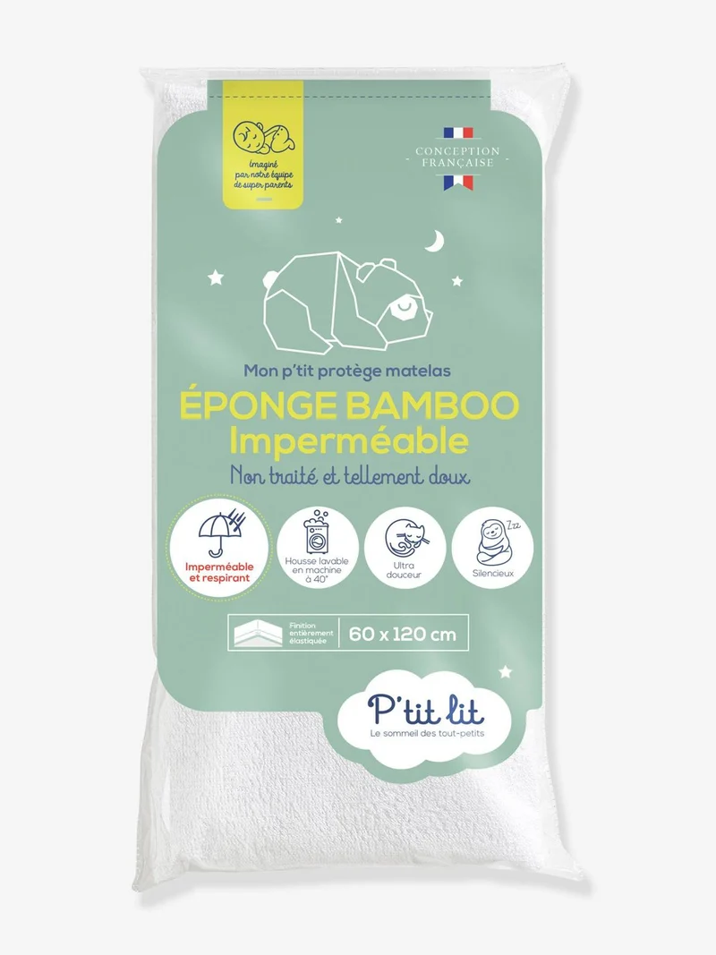 P'tit Lit Bamboo ochraniacz na materac 60 × 120 cm