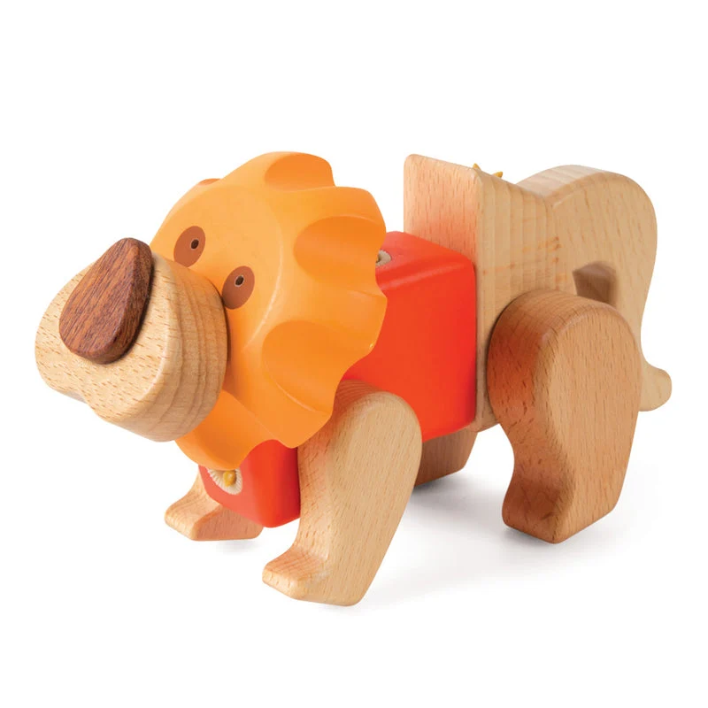 small foot Kreativ-Bausatz Löwe Holzspielzeug
