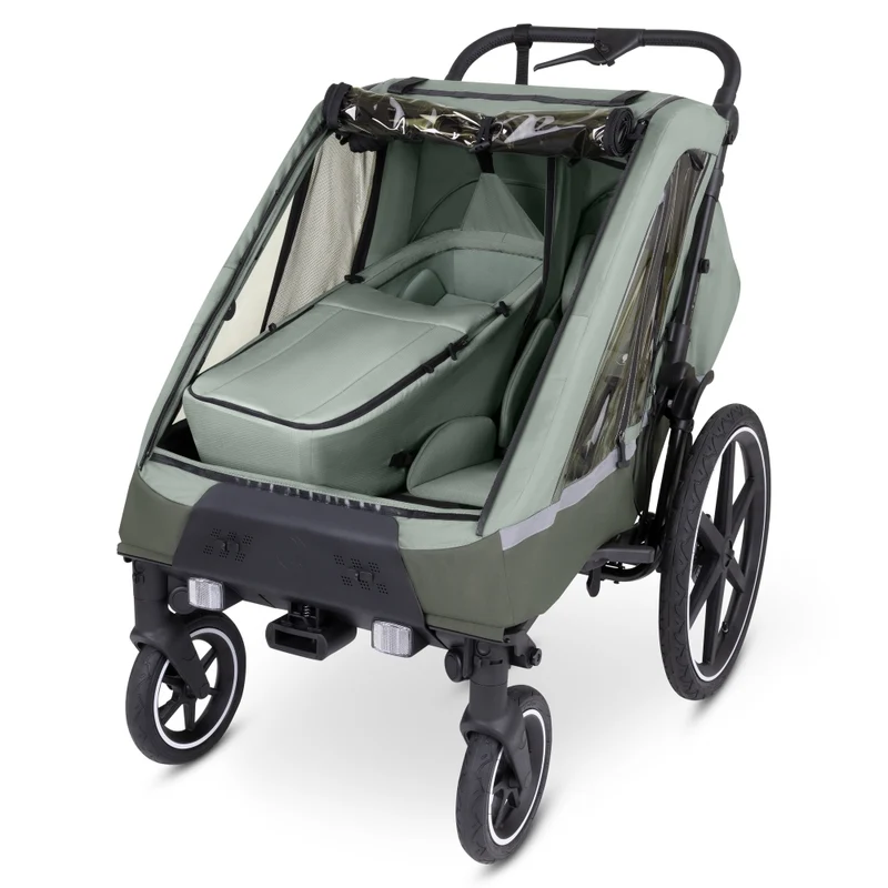 ABC Design Fahrradanhänger TOUR 2 Olive Newborn Bundle Set