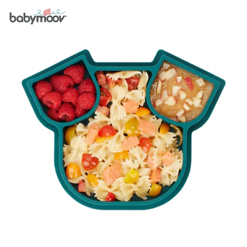 Babymoov Eats' ISY Silicone Suction Animal Plate - FOX/DOG