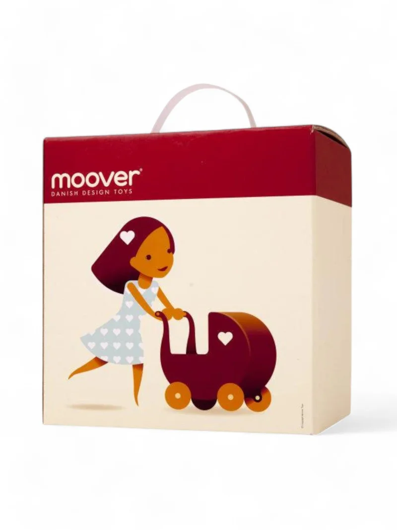 MOOVER Kindergarten Kinderwagen aus Holz – neu | stabiler Puppenwagen für Kita & Zuhause (ab 2 Jahren)