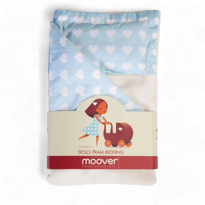 MOOVER Puppenwagen Bettwäsche 5-tlg. GROSS – Blau | Neuware Last Season | Günstiger bei Tildi