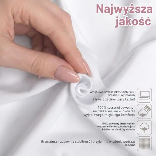 BABYBAY Deluxe Organic prześcieradło 89x50 cm białe