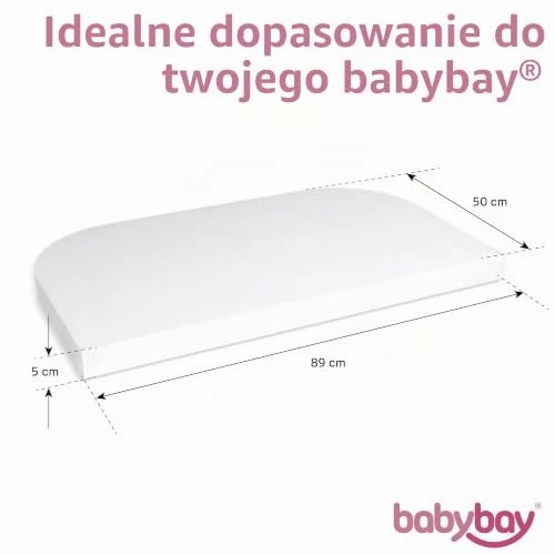 BABYBAY Deluxe Organic prześcieradło 89x50 cm białe