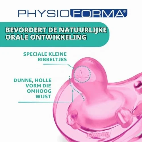 Chicco Physioforma Soft smoczek silikonowy różowy 0-6m