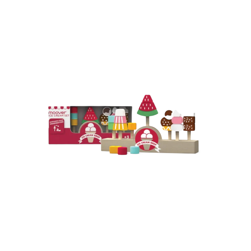 MOOVER Eisdiele / Ice Cream Shop | Holzspielzeug | Ab 3 Jahre | Neu – Last Season | Kreatives Rollenspiel