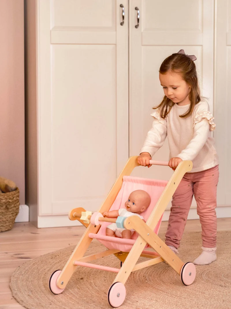 MOOVER - LINE Puppenwagen (pink) Ohne Stoffhasen
