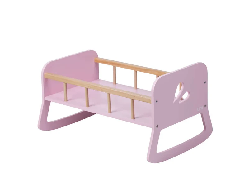 Moover Toys LINE Puppenbett (hellrosa) – Puppenbett aus Holz | Neuware Last Season