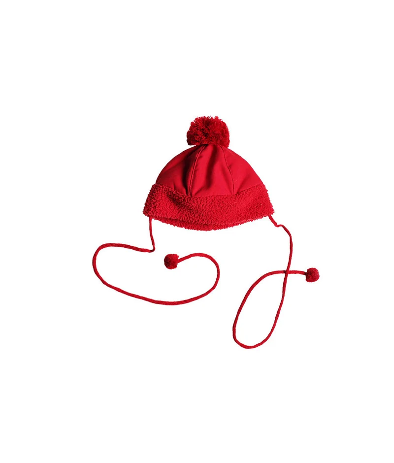 Woollen caps with strings