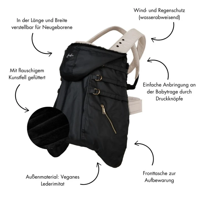 Rookie Babytragen Wintercover Black