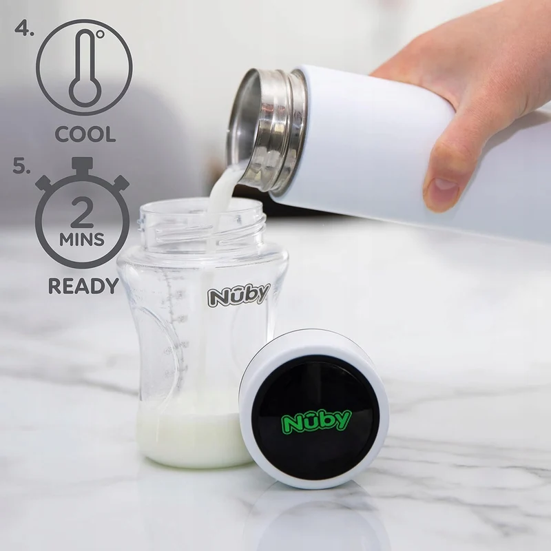 NUBY RapidCool termos chłodzący do przygotowywania mleka 240 ml LED
