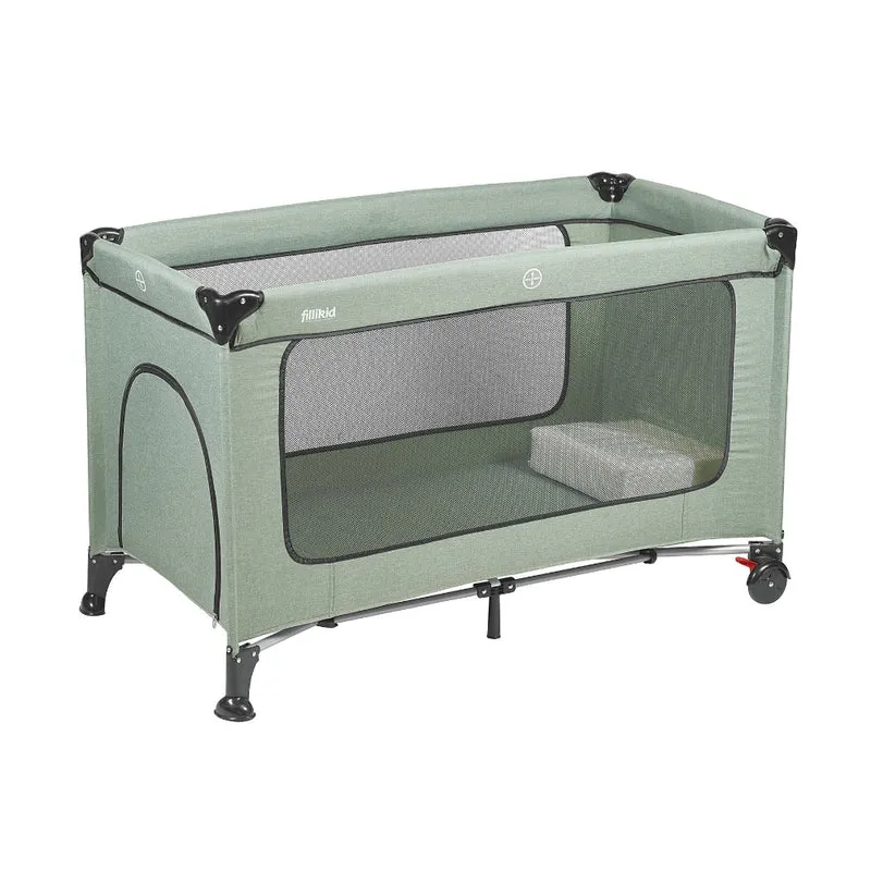 Babyworld Basic Reisebett mit Rollen 120x60 Grün