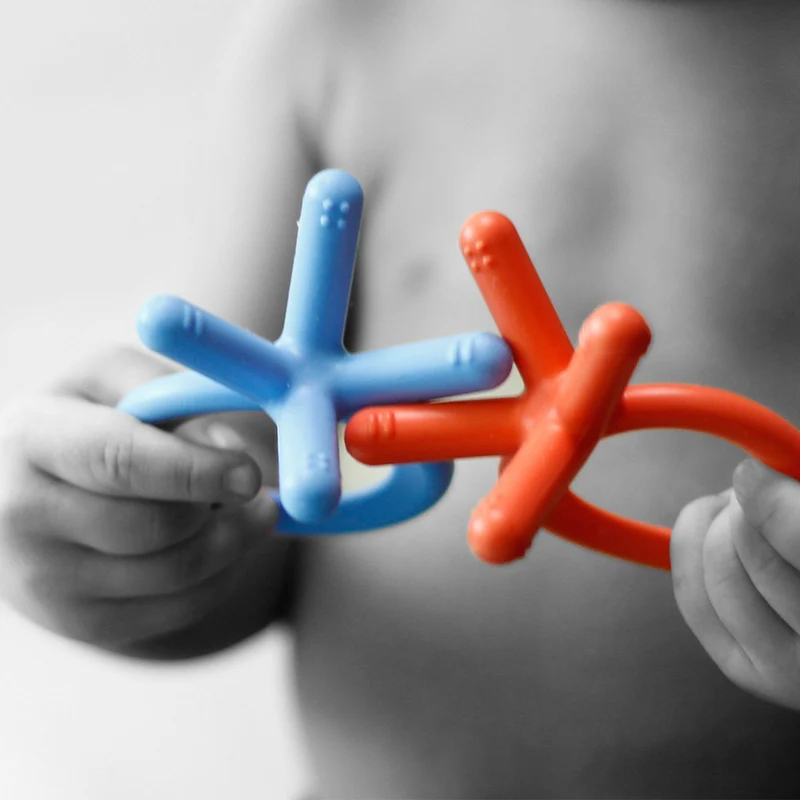 Comotomo Silicone Baby Teethers (Blue)