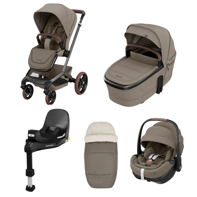 Maxi-Cosi FAME Kinderwagen + Pebble 360 Pro 2 + Familyfix360 Pro + Fußsack Bundle