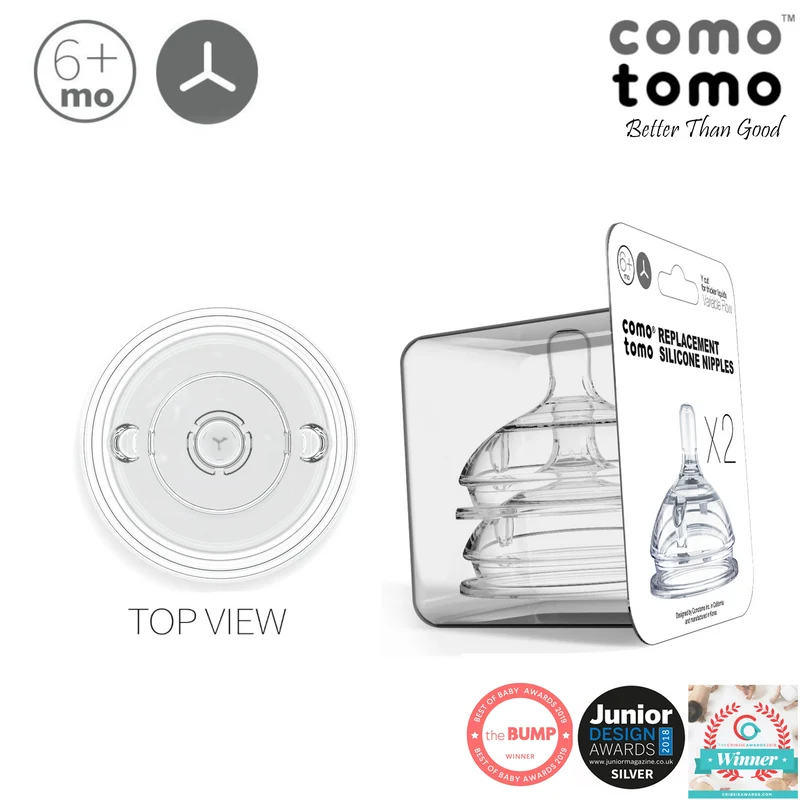 Comotomo Nipple Pack (twin pack) - Y Cut Variable flow