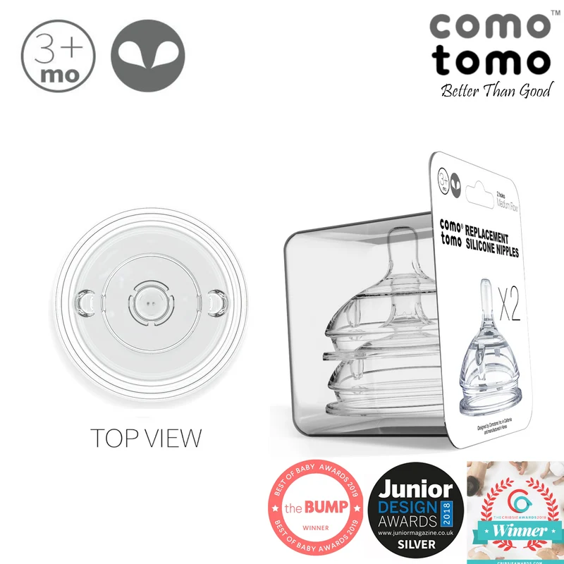 Comotomo Nipple Pack (twin pack) - 2 holes