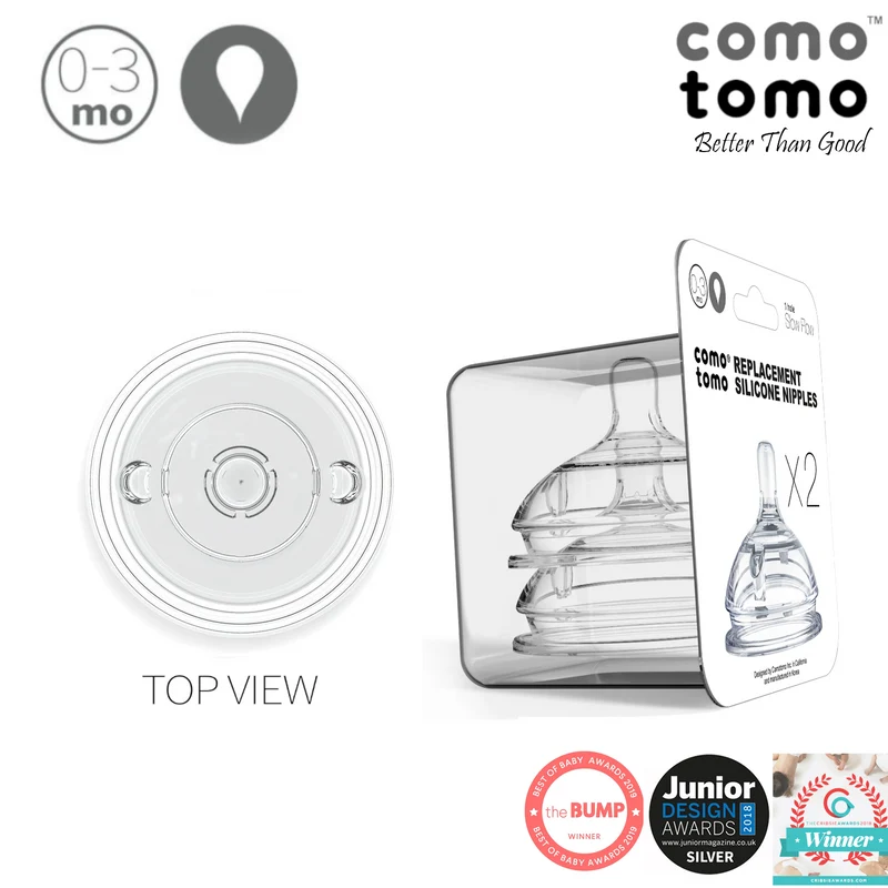 Comotomo Nipple Pack (twin pack) - 1 hole