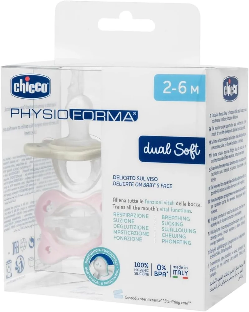 Chicco Dual Soft smoczek silikonowy 2-6m