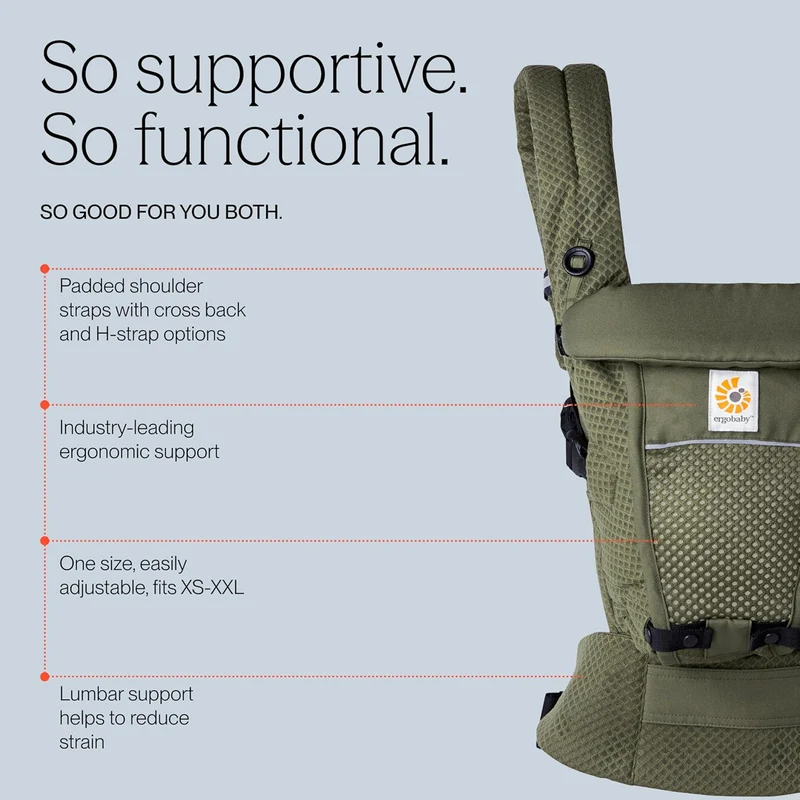 ERGOBABY ADAPT SoftFlex MESH nosidełko ergonomiczne 3,2-20kg