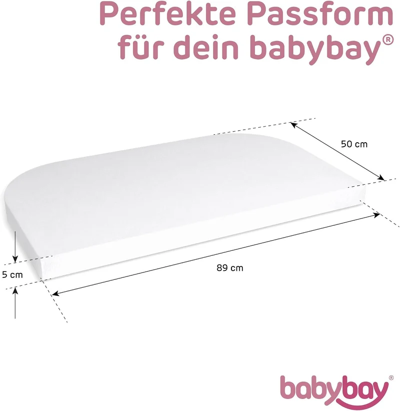 BABYBAY prześcieradło z gumką jersey DELUXE 89x50 cm