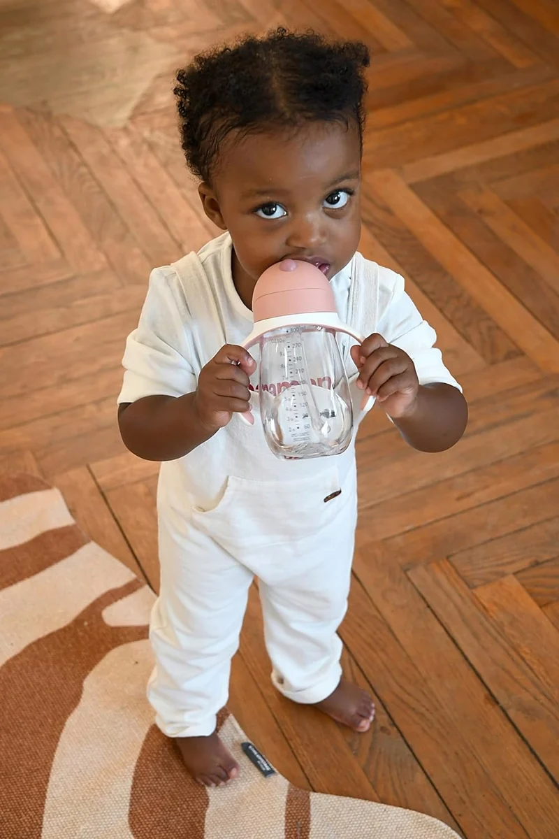 BEABA Straw Cup tritanowy kubek niekapek ze słomką 300 ml 8 m+