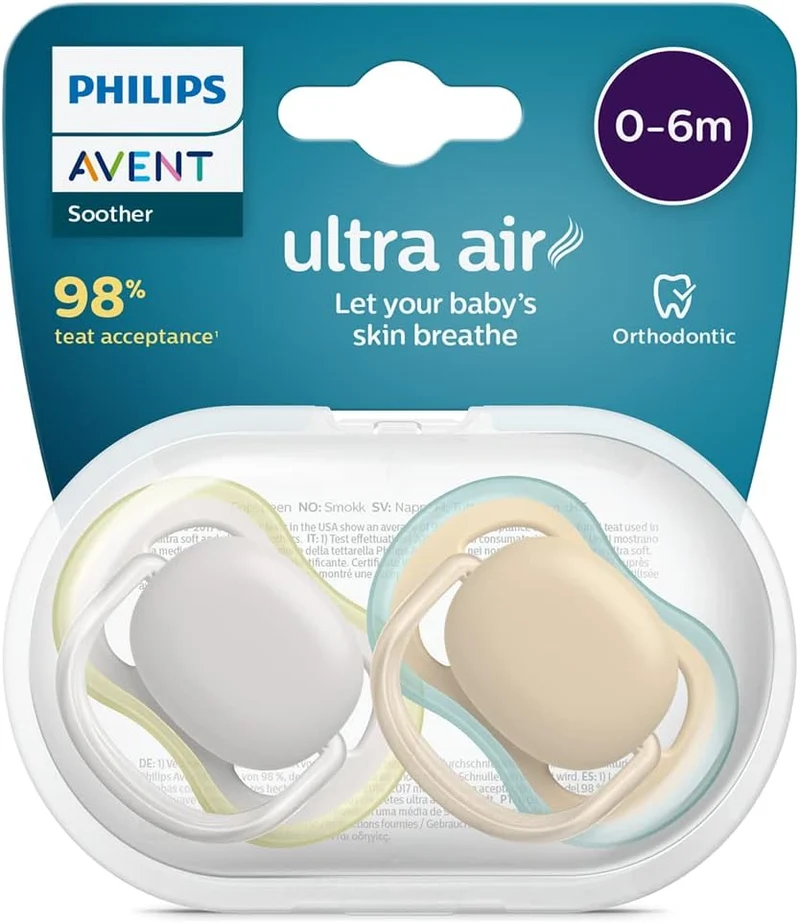 Philips Avent Ultra Air smoczek uspokajający silikonowy x2 0-6m