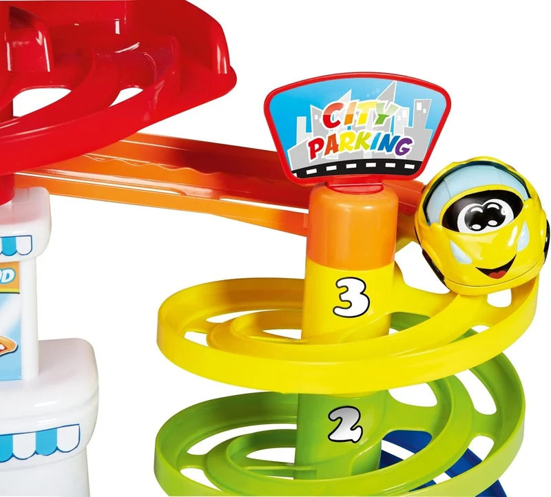 CHICCO parking wielopoziomowy 37 cm + samochód Turbo Ball
