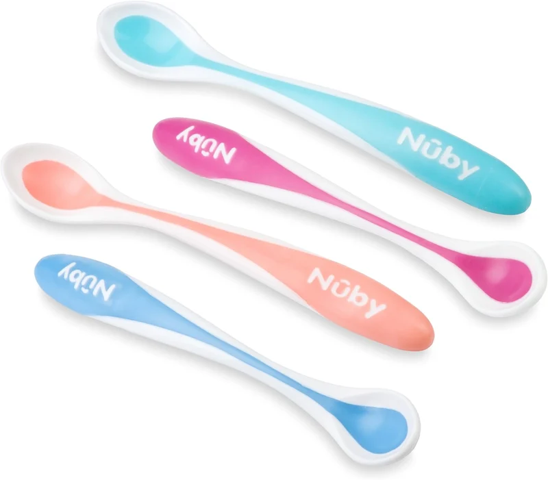 NUBY łyżeczki Hot Safe z czujnikiem temperatury 3 m+ x4
