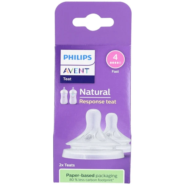 Philips Avent Natural Response smoczki Flow 4 3m+ x2