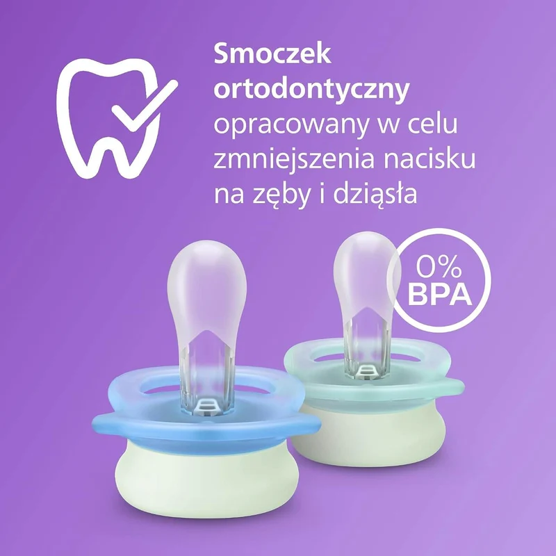 Philips Avent Ultra Start Night smoczki 0-2m x2