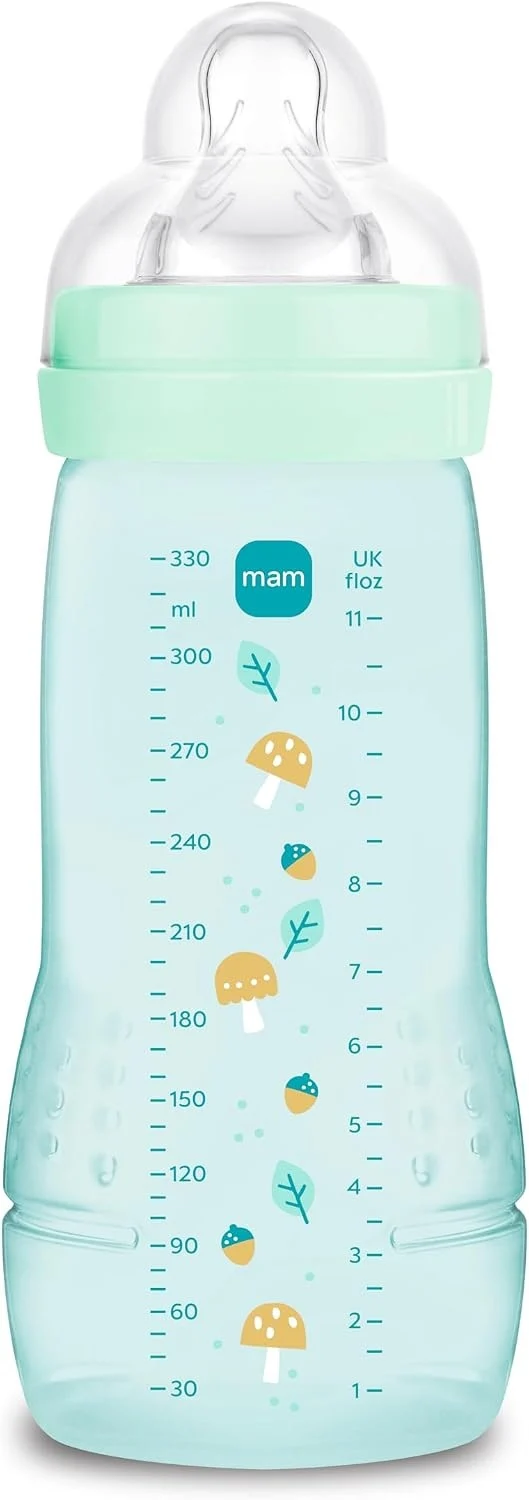 MAM Easy Active butelka 330 ml 6 m+ smoczek 4 bardzo szybki przepływ GRZYBY