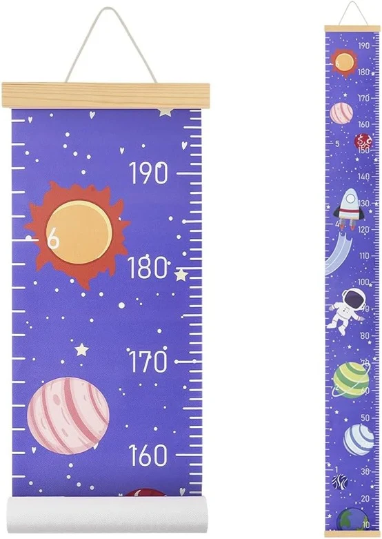 AOLSO płócienna miarka wzrostu 195 cm + haczyk samoprzylepny KOSMOS