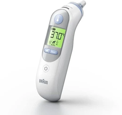 BRAUN ThermoScan 7 precyzyjny termometr do ucha + 21 nakładek ochronnych
