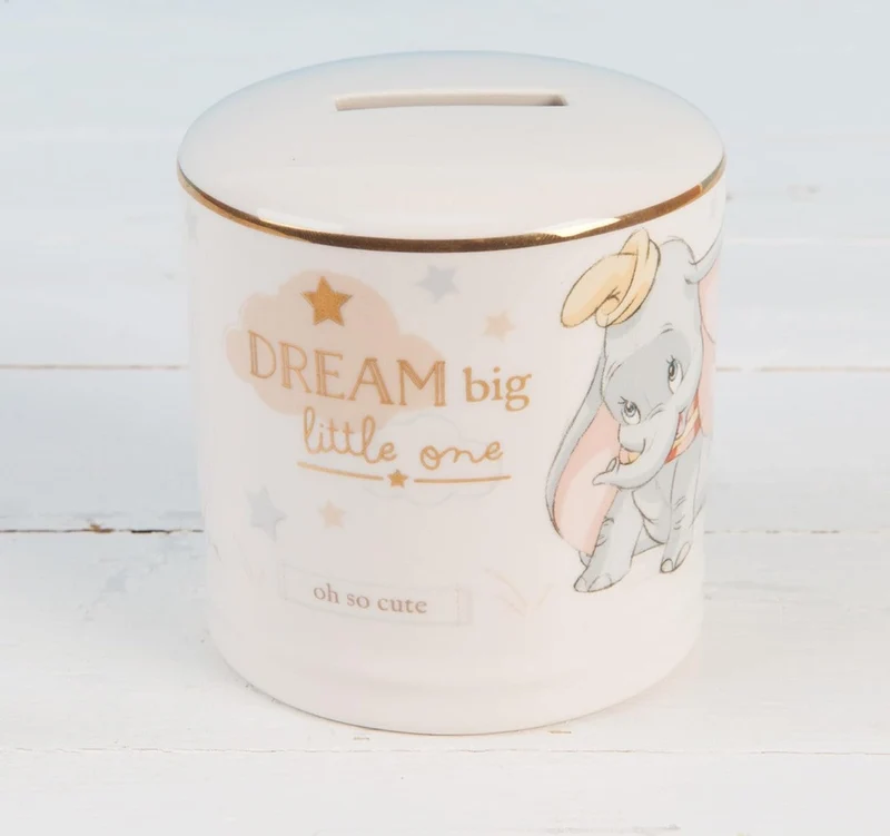 WIDDOP & Co Disney ceramiczna skarbonka Słoń Dumbo 8,5 x 8,5 cm