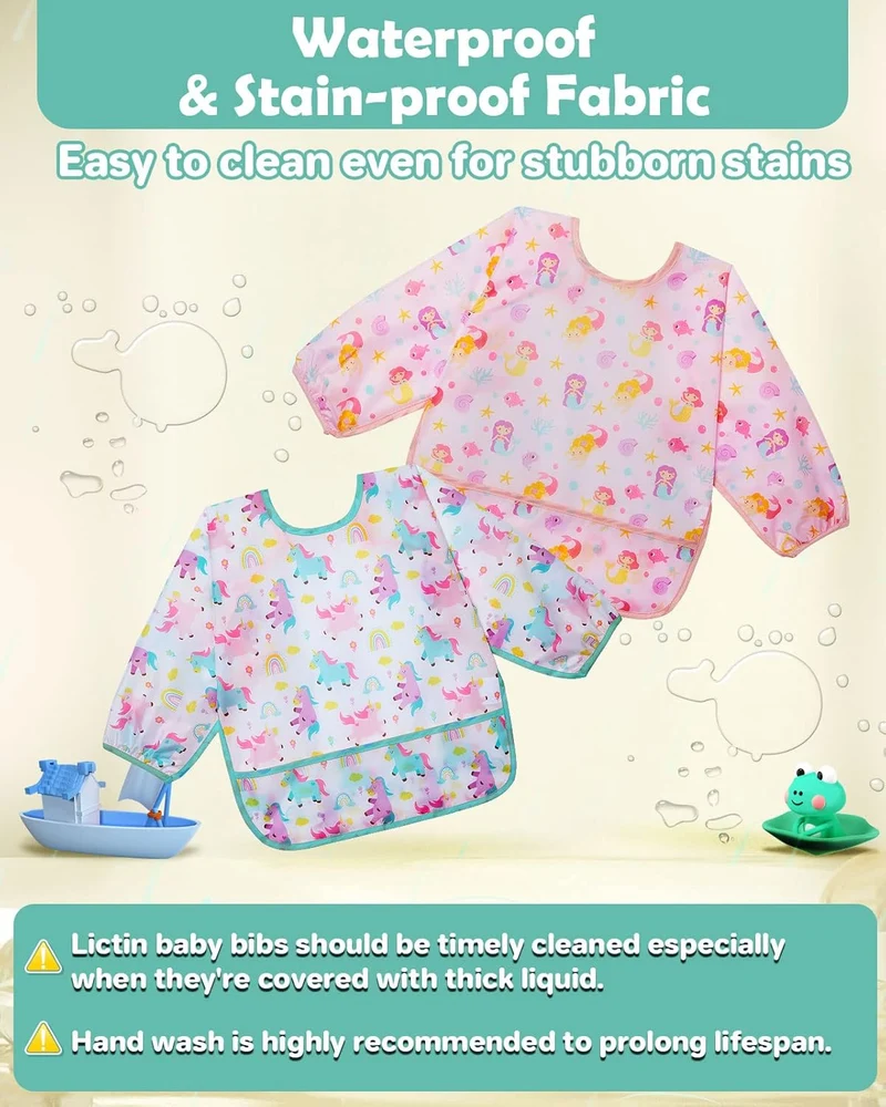 LICTIN śliniaki fartuszki z kieszonką 6-24 m x3