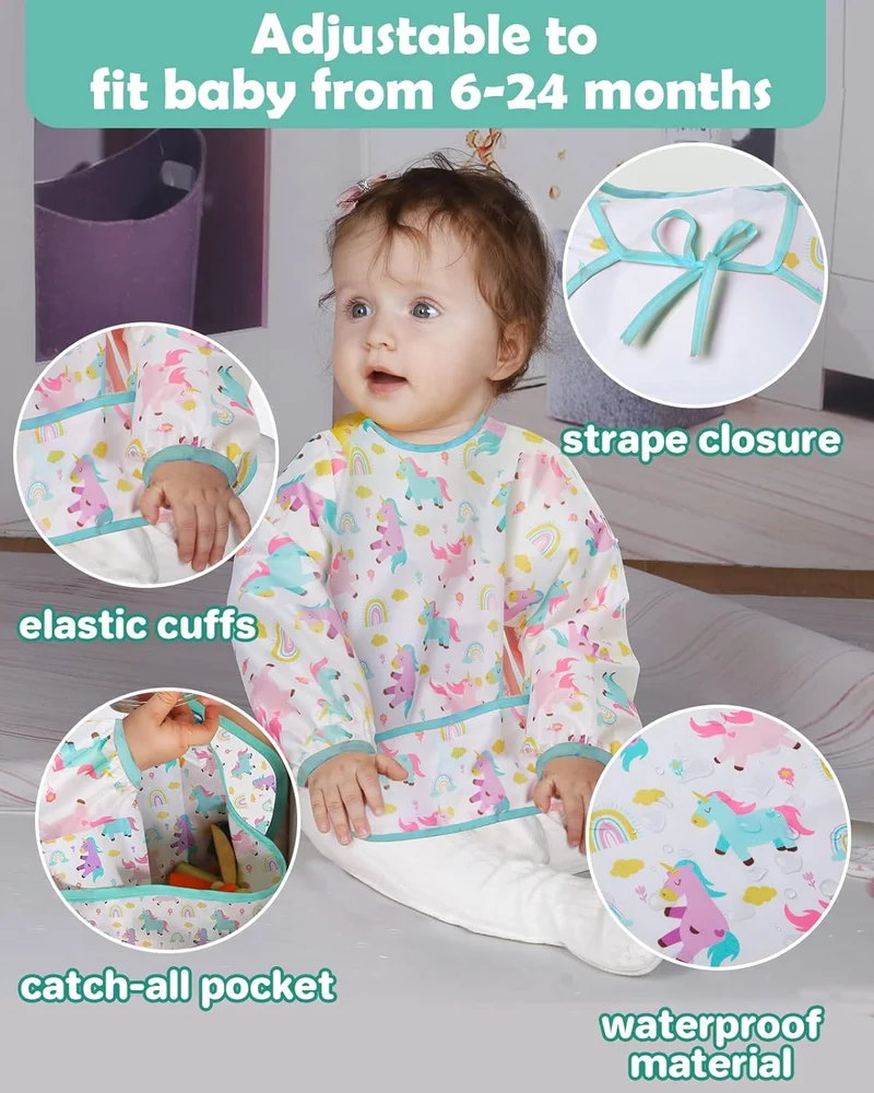 LICTIN śliniaki fartuszki z kieszonką 6-24 m x3