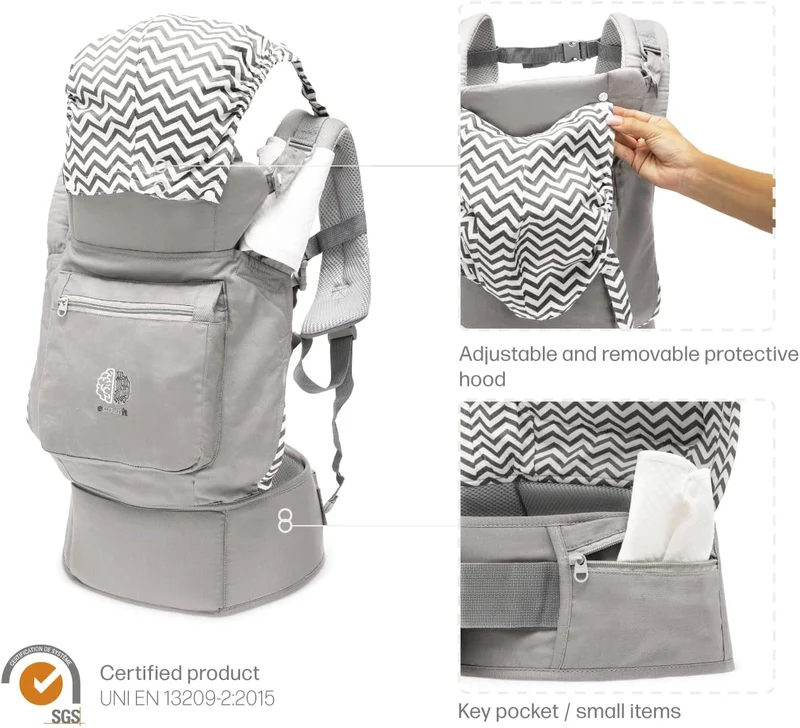 EBRAINIT nosidełko ergonomiczne z siateczką od 4msc do 20kg