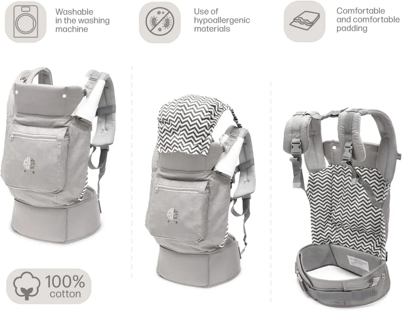 EBRAINIT nosidełko ergonomiczne z siateczką od 4msc do 20kg