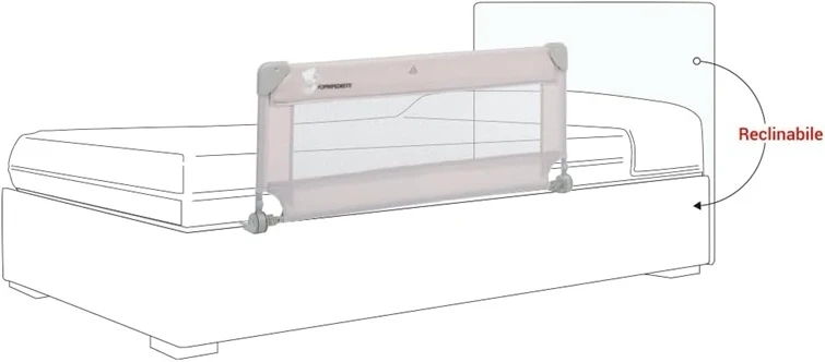 FOPPAPEDRETTI Hopla barierka zabezpieczająca do łóżka 43 x 93 cm + etui