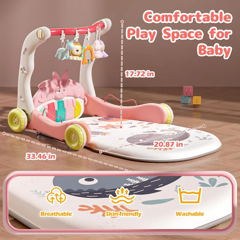 CUTE STONE mata edukacyjna z pianinkiem 0-36 msc